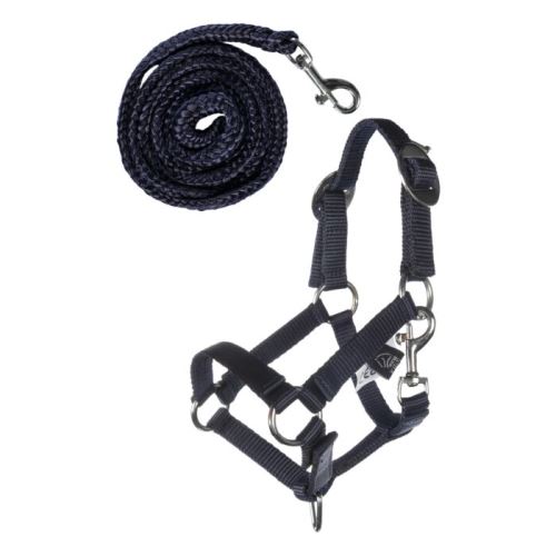 HKM Set Ohlávka s vodítkem pro Hobby Horse, tmavě modrý
