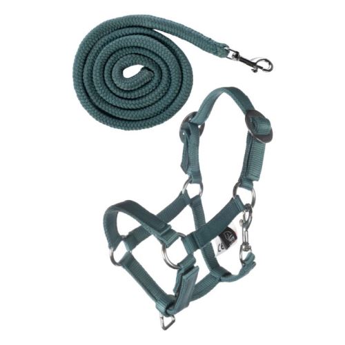 HKM Set Ohlávka s vodítkem pro Hobby Horse, tyrkysový