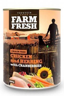 Farm Fresh Dog Chicken&Herring+Cranberries konzer 400g