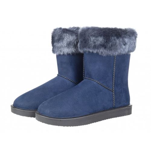 Boty Davos Fur s kožíškovým lemem tmavě modré