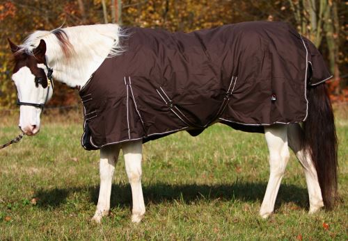 HKM výběhová deka PROFI Classic s fleece hnědá