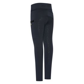 Dětské zimní jezdecké legíny IRH Teddy, s gripem - Navy (3)