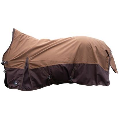 HKM Výběhová deka Norwich 600D, vyšší krk, fleece, béžovo/hnědá