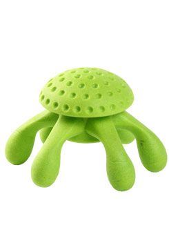 Hračka pes OCTOPUS MINI plov. z TPR zelená Kiwi