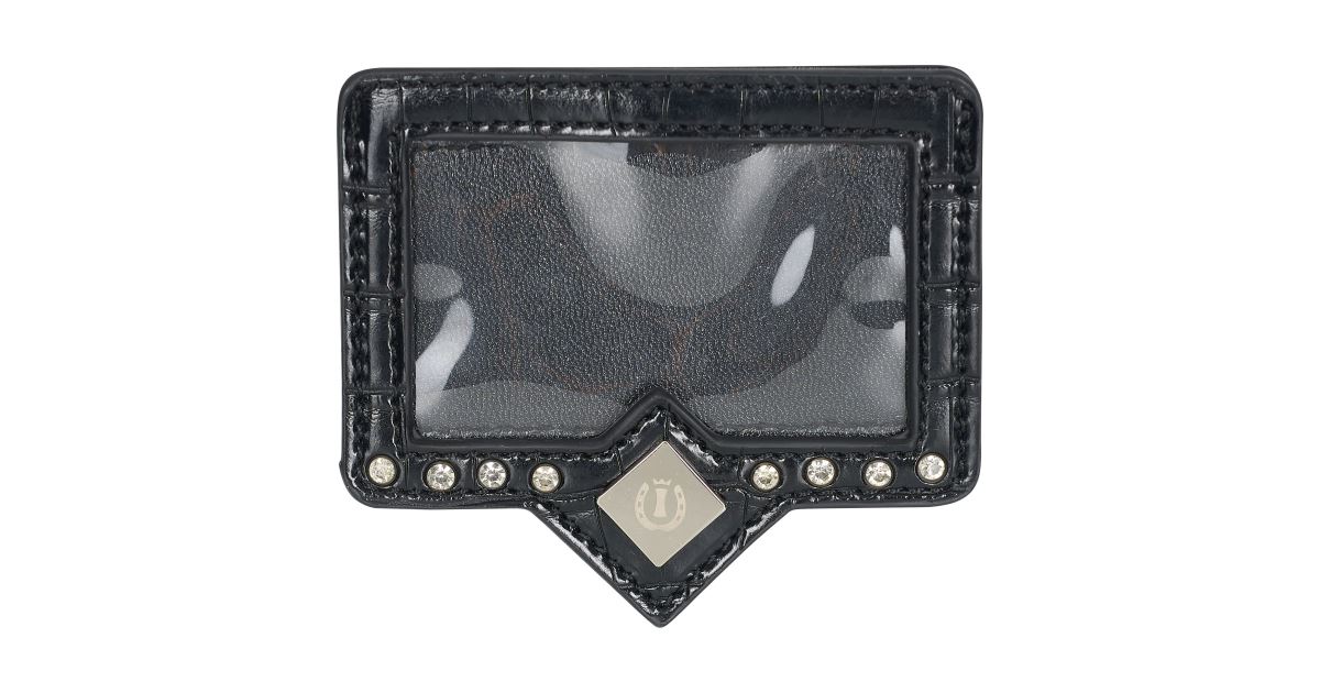 Porte-numéro Tournoi IRH Show And Glow – 4 Chiffres – Croco Cristal – Noir/rose Or – Magnétique