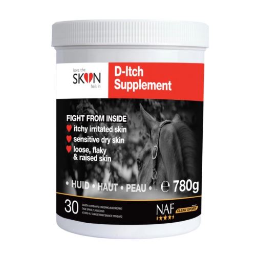 NAF D-Itch Supplement účinný krmný doplněk proti podrážděné pokožce nejen pro muchaře, balení 780g