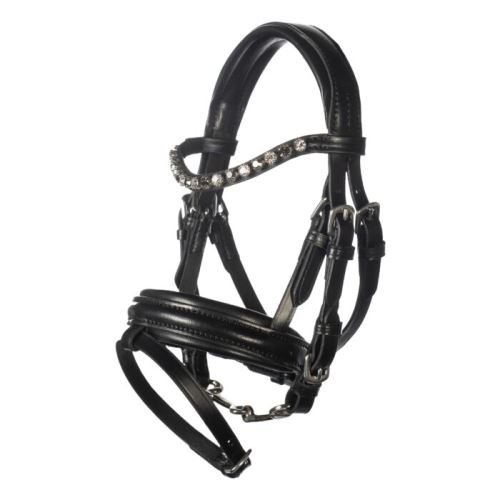 HKM Kožená uzdečka pro Hobby Horse, černá