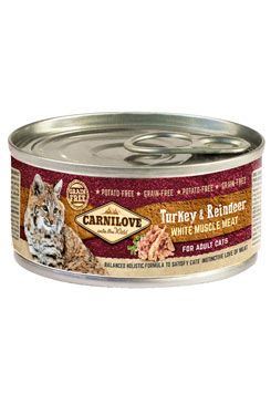 Carnilove White konz Mus Meat Turkey&Reindeer Cats100g