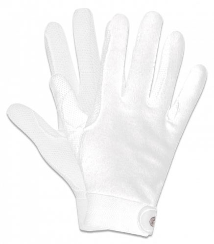Jezdecké rukavice "Cotton" s protiskluzovou vrstvou - bílé