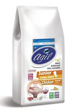 Agil Junior Large&Giant Low Grain Chicken, Lamb,  10kg