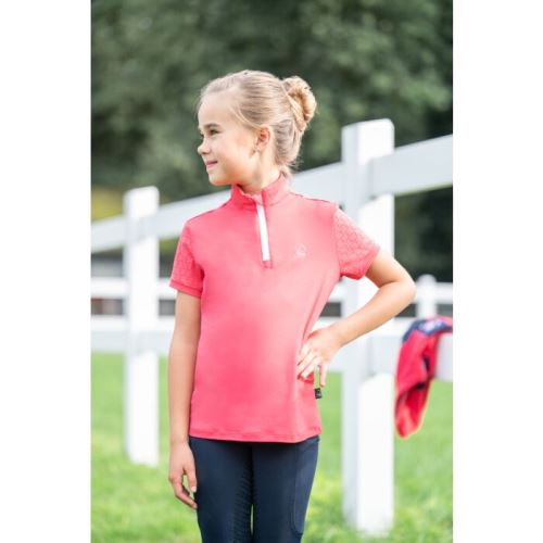 Dětské funkční triko Aymee s krátkým rukávem - růžové