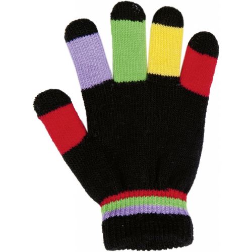 Jezdecké rukavice -Magic Kids- s nopy na vnitřní straně černé/barevné