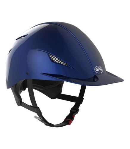 Jezdecká helma GPA -  EASY SPEED AIR HYBRID - tmavě modrá lesklá