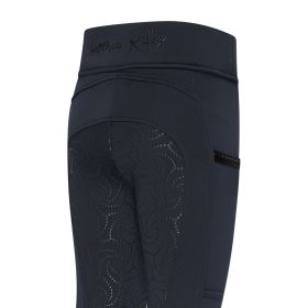 Dětské zimní jezdecké legíny IRH Teddy, s gripem - Navy (2)