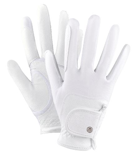 Letní jezdecké rukavice Metropolitan bílé