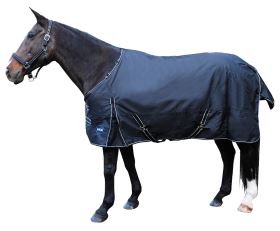 HKM výběhová deka PROFI Classic s odnímatelným krkem, fleece modrá (1)