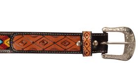 Pool's kožený pásek Beaded (1)