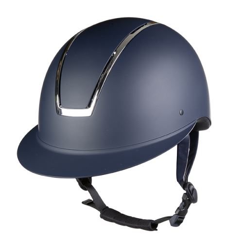 Jezdecká helma -Lady Shield- tm.modrá/stříbrná