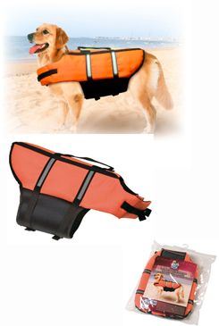 Vesta plavací Dog L 40cm oranžová