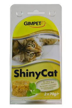 Gimpet kočka konz. ShinyCat tuňak/krev/maltóza 2x70g