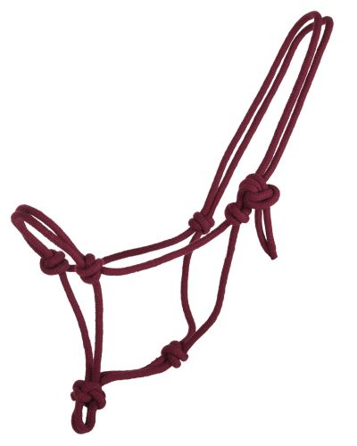 QE Rope halter basic Burgundy Shet