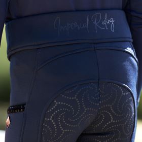 Dětské zimní jezdecké legíny IRH Teddy, s gripem - Navy (1)