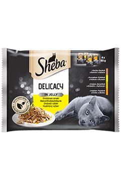 Sheba kapsa Delicacy drůbeží výběr v želé 4pack 4x85g