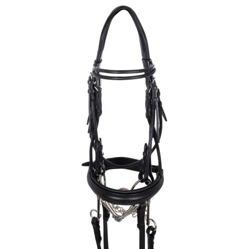 Anglická drezurní uzda Supreme Double Browband