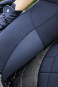HKM jezdecké legíny Mesh II silikon sed - tmavě modré (3)