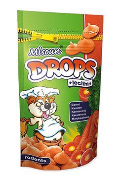 Pochoutka hlodavec Mlsoun mrkvové dropsy 50g