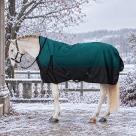 HKM výběhová deka Lugano s vyšším krkem 1200D 200g zelená