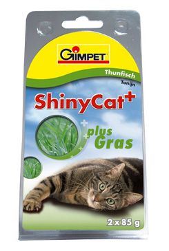 Gimpet kočka konz. ShinyCat tuňak/koc.tráv 2x70g