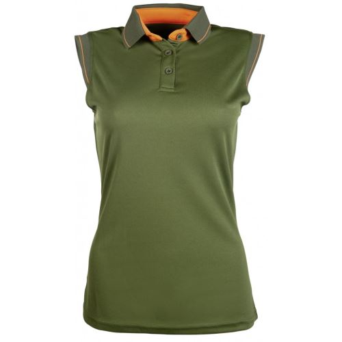Dámské polo tričko -Classici- bez rukávů olivově zelené
