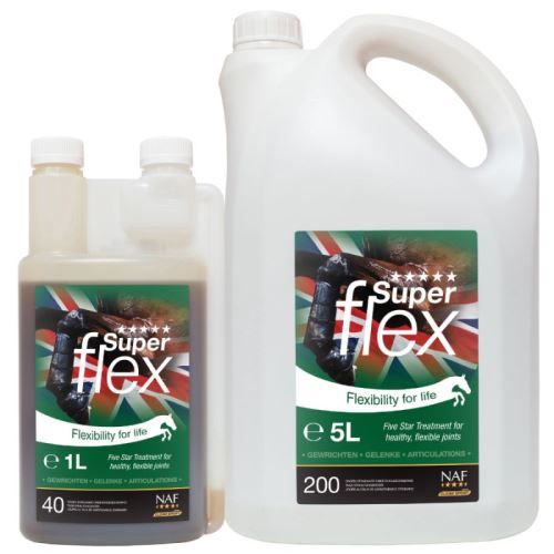 NAF SuperFlex liquid (tekutý) pro regeneraci namáhaných kloubů koní, láhev 2l