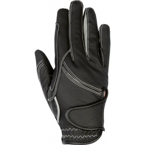 Jezdecké rukavice -Fashion- černá/šedá