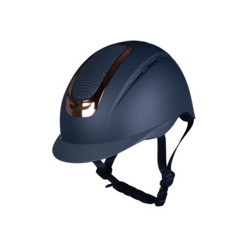 Jezdecká helma -Sydney- tm.modrá/růžové zlato