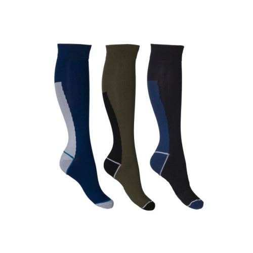 Pánské ponožky -Mateo-sada 3 párů olivové/tm.modré