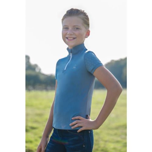 Dětské funkční triko Aymee s krátkým rukávem - kouřově modré