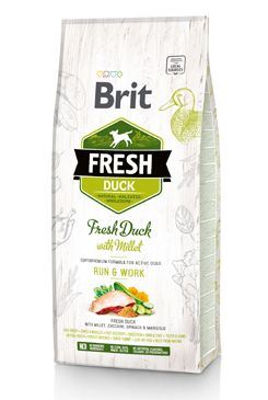 Brit Fresh Dog Duck & Millet Active Run & Work 12kg