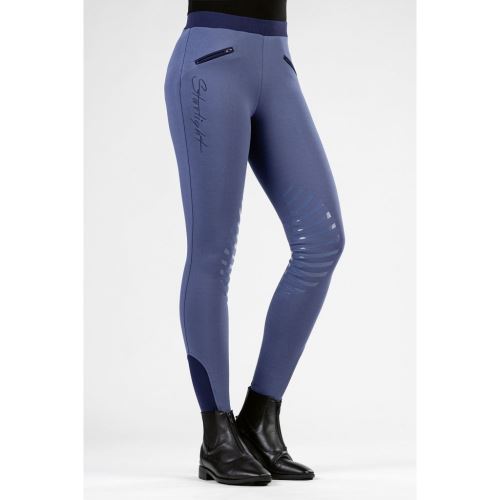 Jezdecké legíny -Starlight- silikon koleno - jeans