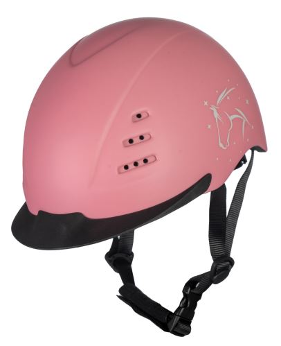 HKM dětská jezdecká helma Kali - tmavě růžová