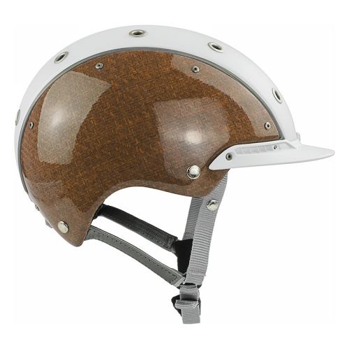 Jezdecká  helma Casco Champ-3  Flachsfaser- šedo/ hnědá