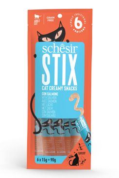 Schesir pochoutka pro kočky -  Stix Liquid Snack losos 6x15g