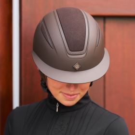 Jezdecká helma IRH Olania Deluxe big visor Dark brown (4)