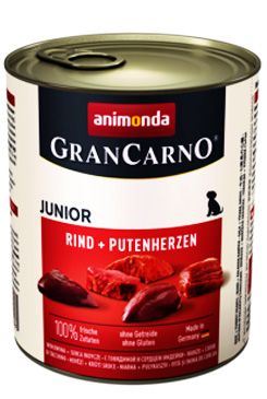 Animonda GRANCARNO konz. JUNIOR hov/krůt srdce 800g