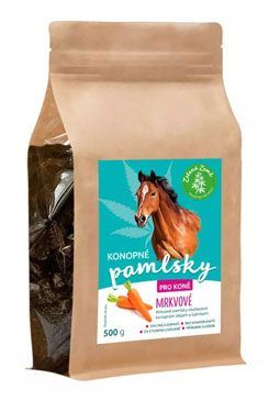 Konopné pamlsky pro koně - s mrkví 500g