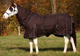 HKM výběhová deka PROFI Classic s odnímatelným krkem, fleece hnědá