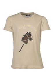 HKM Dětské tričko -Hobby Horsing Rainbow- béžové