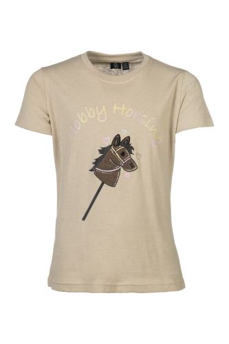 HKM Dětské tričko -Hobby Horsing Rainbow- béžové