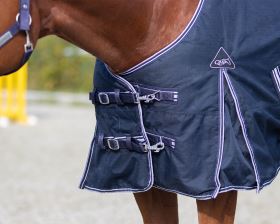 QHP výběhová deka s fleecem Luxury, Navy (2)